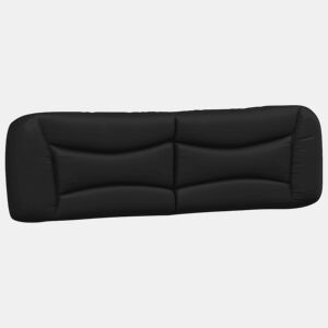Almofadão de Cabeceira - Cabeceira de cama 183 cm couro artificial preto