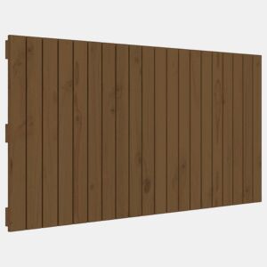 Cabeceira - Cabeceira de cama de parede 127,5x3x60 cm pinho maciço castanho-mel