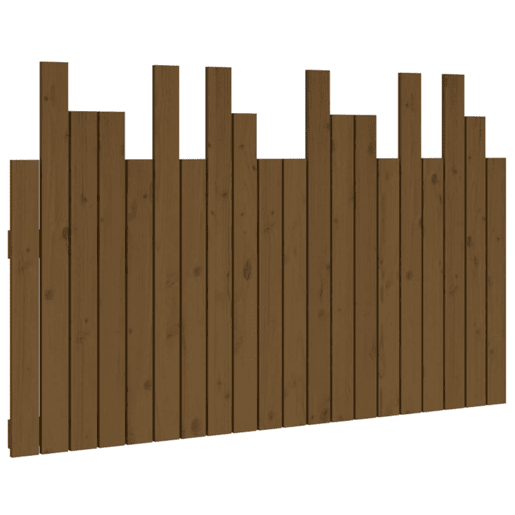 Cabeceira - Cabeceira de cama de parede 127,5x3x80 cm pinho maciço castanho-mel