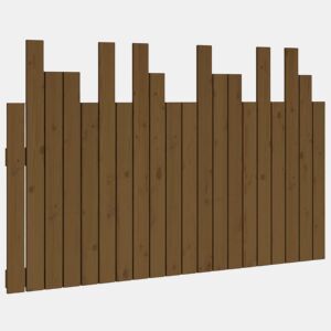 Cabeceira - Cabeceira de cama de parede 127,5x3x80 cm pinho maciço castanho-mel