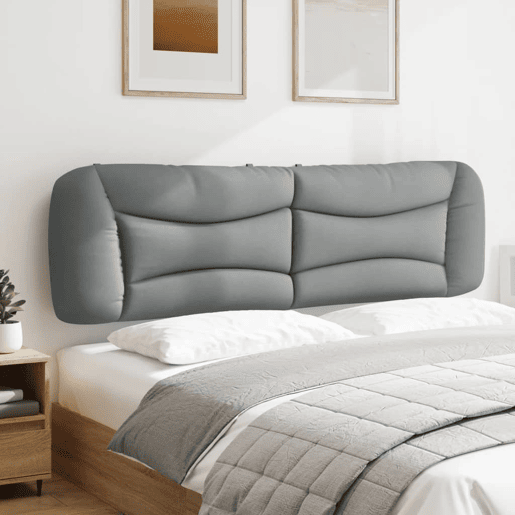 Almofadão de Cabeceira - Cabeceira de cama 193 cm tecido cinzento-claro
