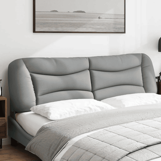 Almofadão de Cabeceira - Cabeceira de cama 193 cm tecido cinzento-claro
