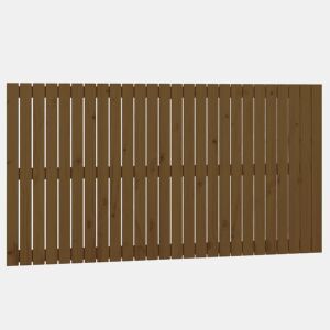 Cabeceira - Cabeceira de cama de parede 166x3x90 cm pinho maciço castanho-mel
