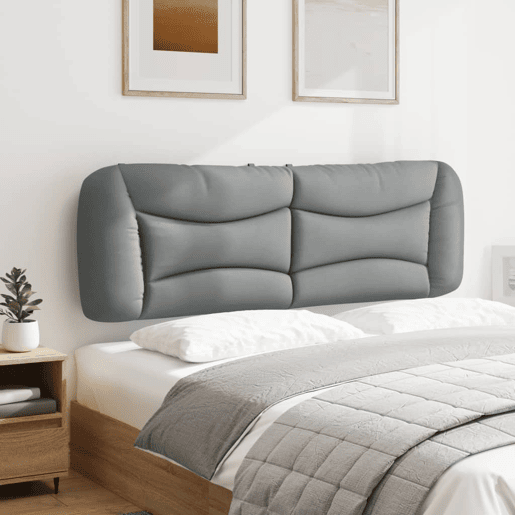 Almofadão de Cabeceira - Cabeceira de cama 152 cm tecido cinzento-claro