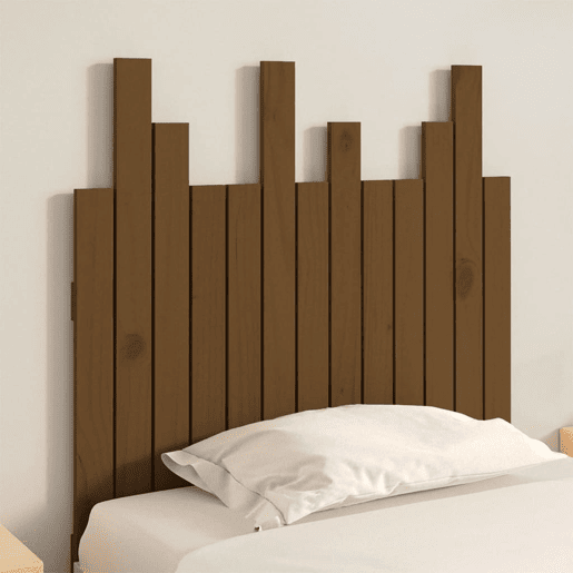 Cabeceira - Cabeceira de cama de parede 82,5x3x80 cm pinho maciço castanho-mel