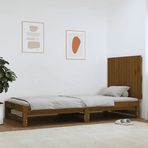 Cabeceira - Cabeceira de cama de parede 82,5x3x60 cm pinho maciço castanho-mel