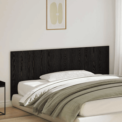 Cabeceira - Cabeceira de cama Preto Carvalho 200x1,5x80 cm Madeira Reforçada