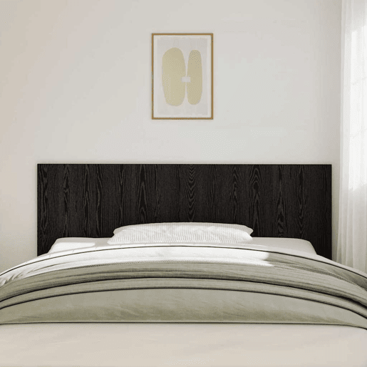Cabeceira - Cabeceira de cama Preto Carvalho 200x1,5x80 cm Madeira Reforçada