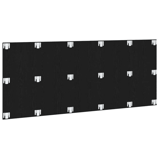 Cabeceira - Cabeceira de cama Preto Carvalho 200x1,5x80 cm Madeira Reforçada