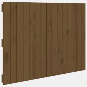 Cabeceira - Cabeceira de cama de parede 95,5x3x60 cm pinho maciço castanho-mel