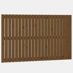 Cabeceira - Cabeceira de cama de parede 140x3x90 cm pinho maciço castanho-mel