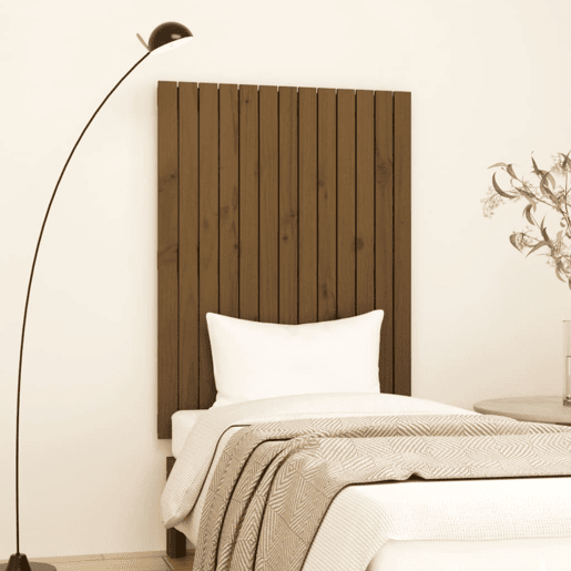 Cabeceira - Cabeceira de cama de parede 82,5x3x110 cm pinho maciço castanho-mel