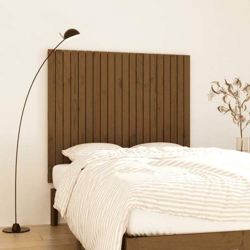 Cabeceira - Cabeceira de cama de parede 127,5x3x110 cm pinho maciço castanho-mel