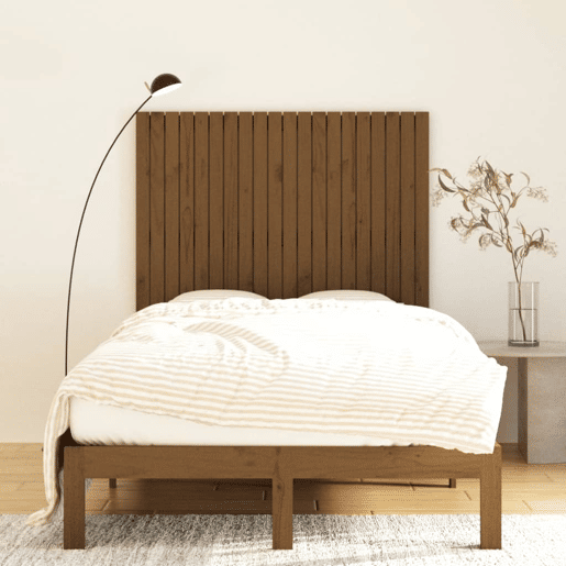 Cabeceira - Cabeceira de cama de parede 127,5x3x110 cm pinho maciço castanho-mel