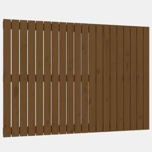 Cabeceira - Cabeceira de cama de parede 127,5x3x90 cm pinho maciço castanho-mel