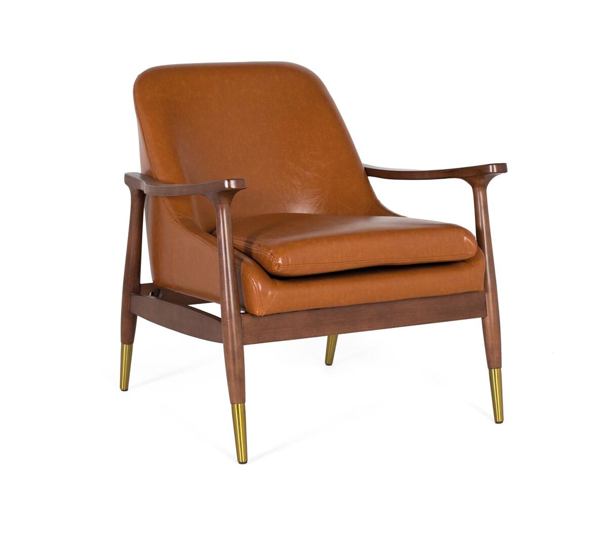 Sillón moderno en madera y pu