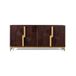 Aparador de madera maciza con cuatro puertas Aparador de madera maciza con cuatro puertas Marrón