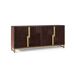 Aparador de madera maciza con cuatro puertas Aparador de madera maciza con cuatro puertas Marrón