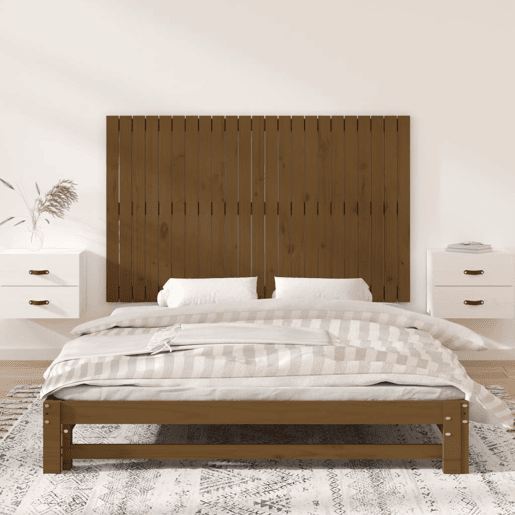 Cabeceira - Cabeceira de cama de parede 147x3x90 cm pinho maciço castanho-mel