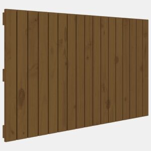 Cabeceira - Cabeceira de cama de parede 108x3x60 cm pinho maciço castanho-mel