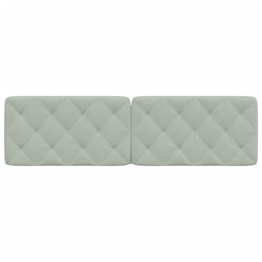 Almofadão de Cabeceira - Cabeceira de cama 183 cm veludo cinzento-claro