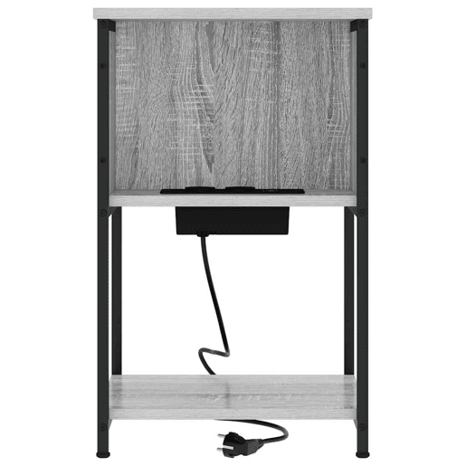 Lote de 2 Mesa De Cabeceira Mesinha De Cabeceira - Sonoma cinzento 38 x 31 x 61 cm