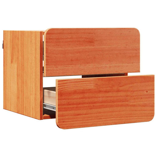 Mesa De Cabeceira - Mesinha De Cabeceira com gaveta Castanho-mel 39 x 34 x 33 cm