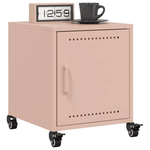 Mesa De Cabeceira - Mesinha De Cabeceira 36x38,5x43,5 cm aço rosa