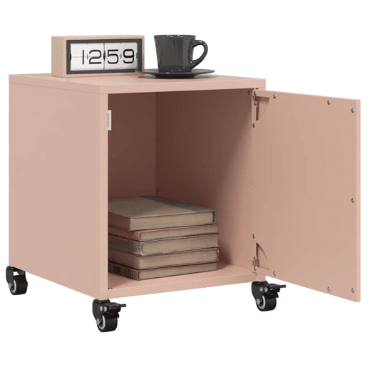 Mesa De Cabeceira - Mesinha De Cabeceira 36x38,5x43,5 cm aço rosa