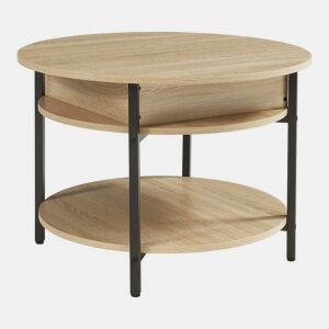 Mesa de centro Kandas com tampo elevável 70x49 cm - Efeito carvalho en.casa