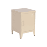 Mesa de cabeceira industrial 1 porta, Soho, Beige, 38x38x57 cm