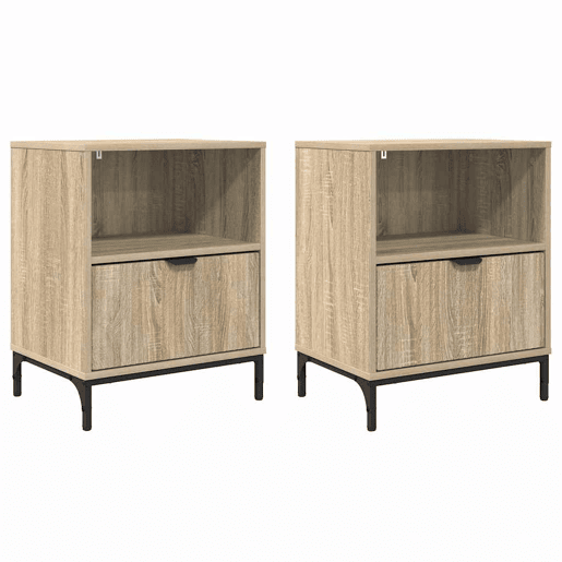 Lote de 2 Mesa De Cabeceira Mesinha De Cabeceira - Carvalho sonoma 49 x 36 x 61 cm