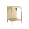 Mesinha de cabeceira industrial, Soho, Beige, 35x35x51 cm