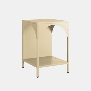 Mesinha de cabeceira industrial, Soho, Beige, 35x35x51 cm