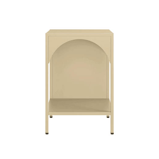 Mesinha de cabeceira industrial, Soho, Beige, 35x35x51 cm Mesinha de cabeceira industrial, Soho, Beige, 35x35x51 cm