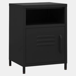 Mesa De Cabeceira - Mesinha De Cabeceira 35x35x51 cm aço preto