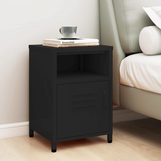 Mesa De Cabeceira - Mesinha De Cabeceira 35x35x51 cm aço preto