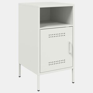 Mesa De Cabeceira - Mesinha De Cabeceira 36x39x68 cm aço branco