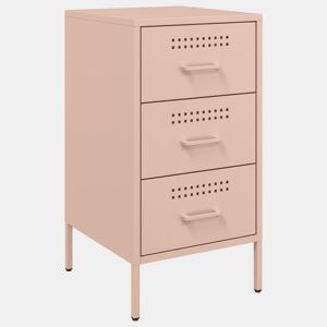 Mesa De Cabeceira - Mesinha De Cabeceira 36x39x68 cm aço rosa