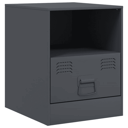 Mesa De Cabeceira - Mesinha De Cabeceira 34,5x39x44 cm aço antracite