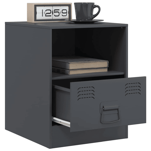 Mesa De Cabeceira - Mesinha De Cabeceira 34,5x39x44 cm aço antracite