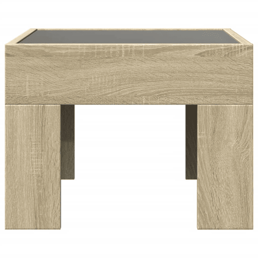 Mesa De Cabeceira - Mesinha De Cabeceira c LED Infinity 40x40x30 cm carvalho sonoma Mesa De Cabeceira - Mesinha De Cabeceira c LED Infinity 40x40x30 cm carvalho sonoma