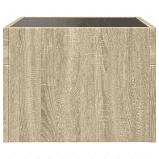 Mesa De Cabeceira - Mesinha De Cabeceira c LED Infinity 40x40x30 cm carvalho sonoma Mesa De Cabeceira - Mesinha De Cabeceira c LED Infinity 40x40x30 cm carvalho sonoma