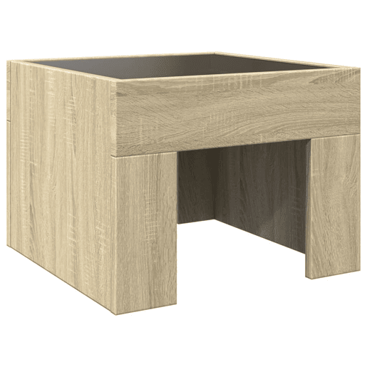 Mesa De Cabeceira - Mesinha De Cabeceira c LED Infinity 40x40x30 cm carvalho sonoma Mesa De Cabeceira - Mesinha De Cabeceira c LED Infinity 40x40x30 cm carvalho sonoma