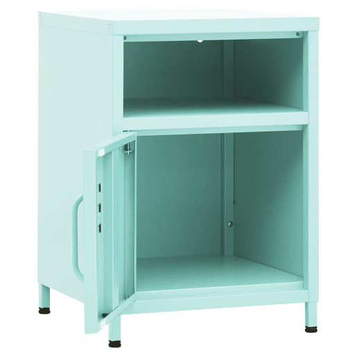 Mesa De Cabeceira - Mesinha De Cabeceira 35x35x51 cm aço verde-hortelã