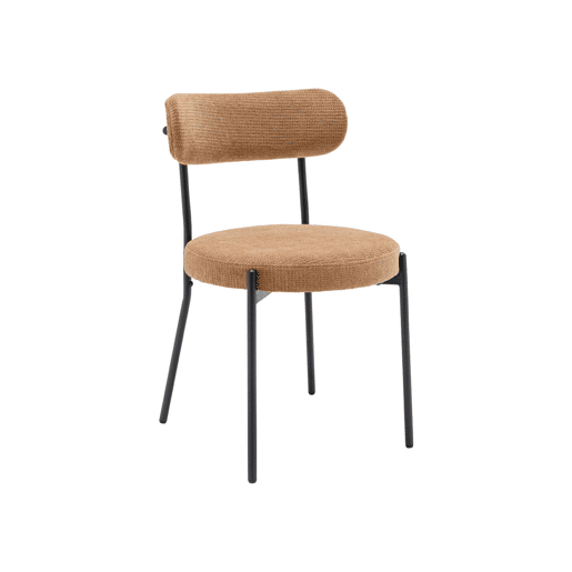 Cadeiras de metal e tecido, set de 2, Livia, Camel, 47x49x76.5 cm