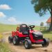 Tractor Eléctrico Infantil Plástico, Metal AIYAPLAY Tractor Eléctrico Infantil Plástico, Metal AIYAPLAY Rojo