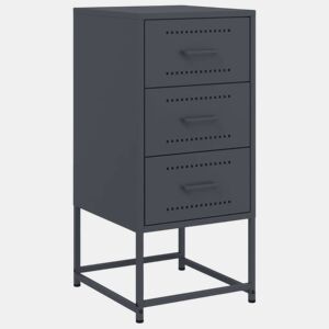 Mesa De Cabeceira - Mesinha De Cabeceira 36x39x78 cm aço antracite