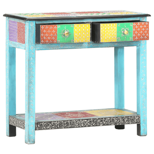 Mesa Consola - Mesa De Entrada pintada à mão 80x35x75 cm mangueira maciça