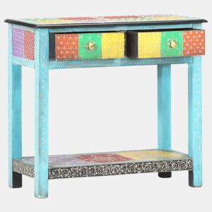 Mesa Consola - Mesa De Entrada pintada à mão 80x35x75 cm mangueira maciça